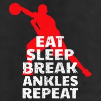 Eat Sleep Break Ankles Repeat Basketball Crossover Golf Towel
