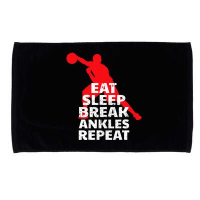 Eat Sleep Break Ankles Repeat Basketball Crossover Microfiber Hand Towel