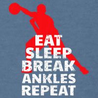 Eat Sleep Break Ankles Repeat Basketball Crossover Garment-Dyed Sweatshirt