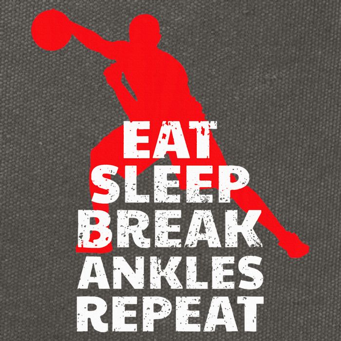 Eat Sleep Break Ankles Repeat Basketball Crossover Cotton Canvas Backpack