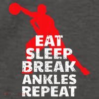Eat Sleep Break Ankles Repeat Basketball Crossover Vector Backpack