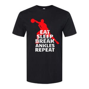 Eat Sleep Break Ankles Repeat Basketball Crossover Softstyle CVC T-Shirt