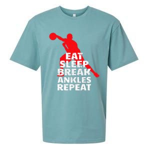 Eat Sleep Break Ankles Repeat Basketball Crossover Sueded Cloud Jersey T-Shirt