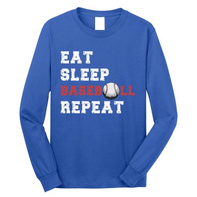 Eat Sleep Baseball Repeat Meaningful Gift Long Sleeve Shirt