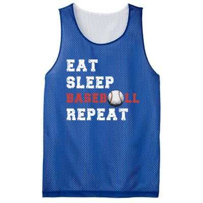 Eat Sleep Baseball Repeat Meaningful Gift Mesh Reversible Basketball Jersey Tank