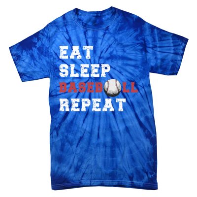 Eat Sleep Baseball Repeat Meaningful Gift Tie-Dye T-Shirt