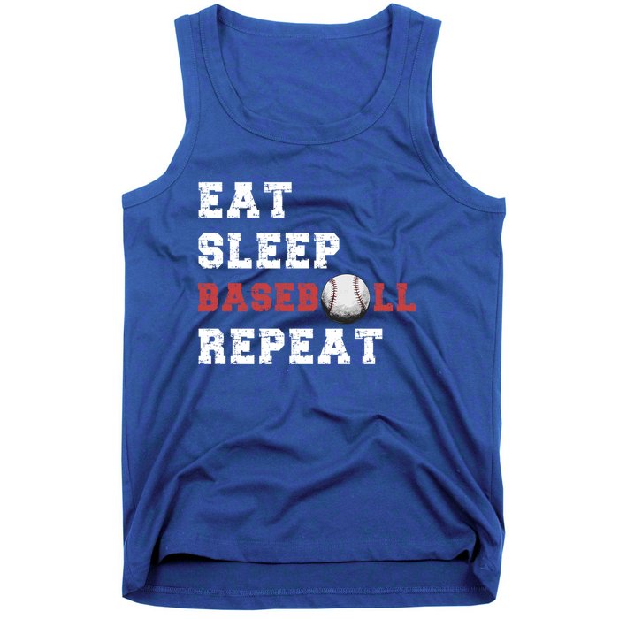 Eat Sleep Baseball Repeat Meaningful Gift Tank Top