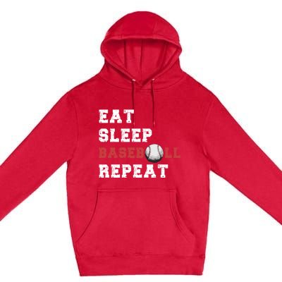 Eat Sleep Baseball Repeat Meaningful Gift Premium Pullover Hoodie