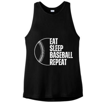 Eat Sleep Baseball Repeat Gift For Baseball Players Boy Ladies PosiCharge Tri-Blend Wicking Tank