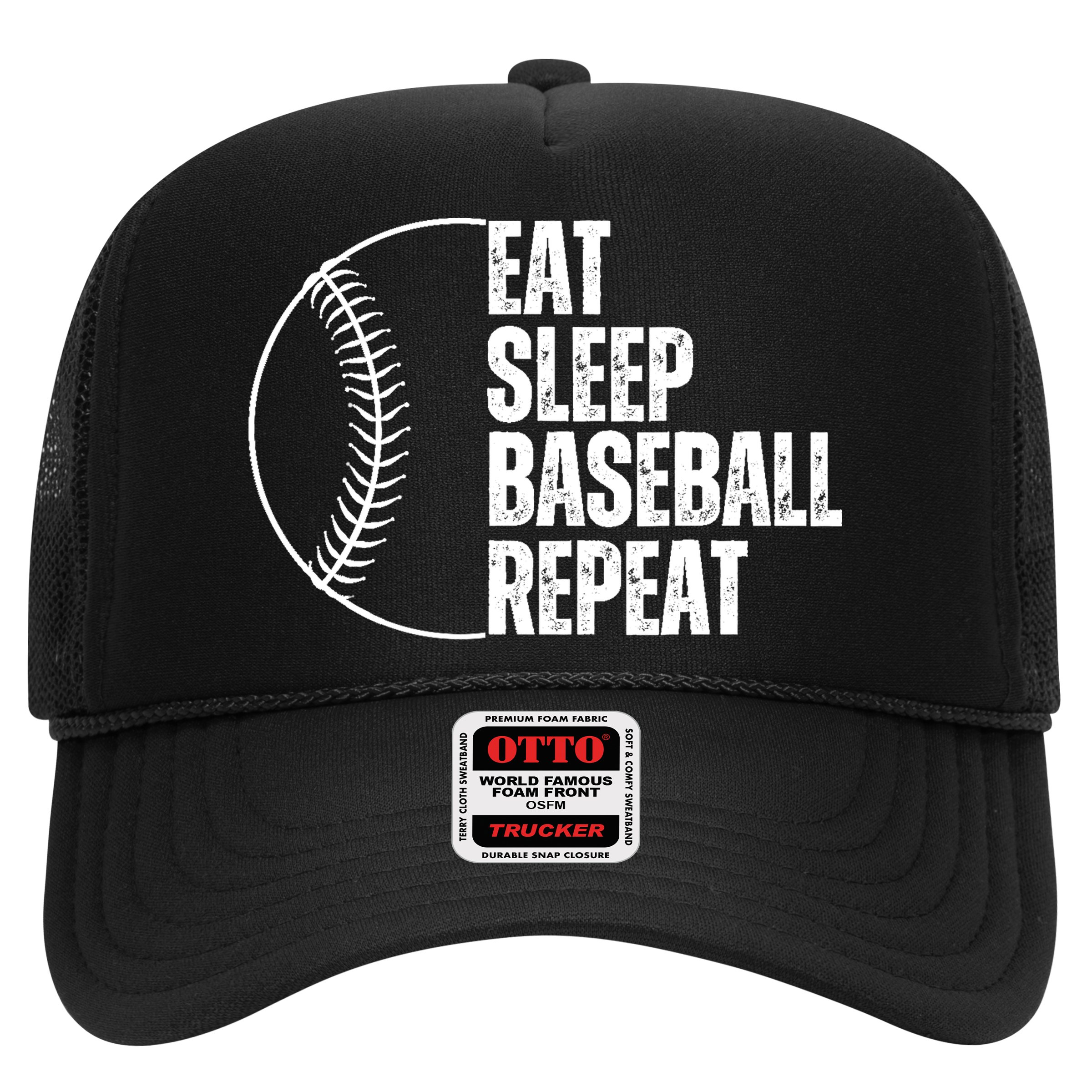Eat Sleep Baseball Repeat Gift For Baseball Players Boy Hat
