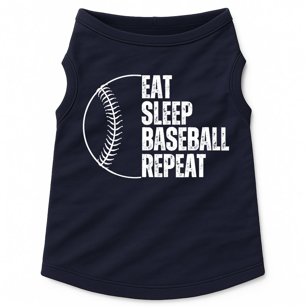 Eat Sleep Baseball Repeat Gift For Baseball Players Boy Doggie Tank