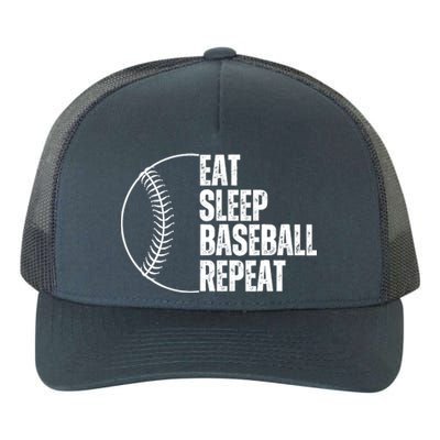 Eat Sleep Baseball Repeat Gift For Baseball Players Boy Yupoong Adult 5-Panel Trucker Hat