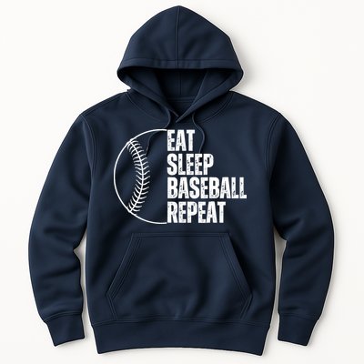 Eat Sleep Baseball Repeat Gift For Baseball Players Boy Hoodie