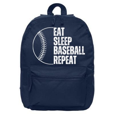 Eat Sleep Baseball Repeat Gift For Baseball Players Boy 16 in Basic Backpack