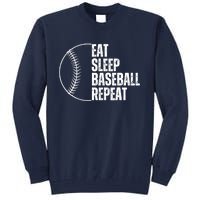 Eat Sleep Baseball Repeat Gift For Baseball Players Boy Tall Sweatshirt