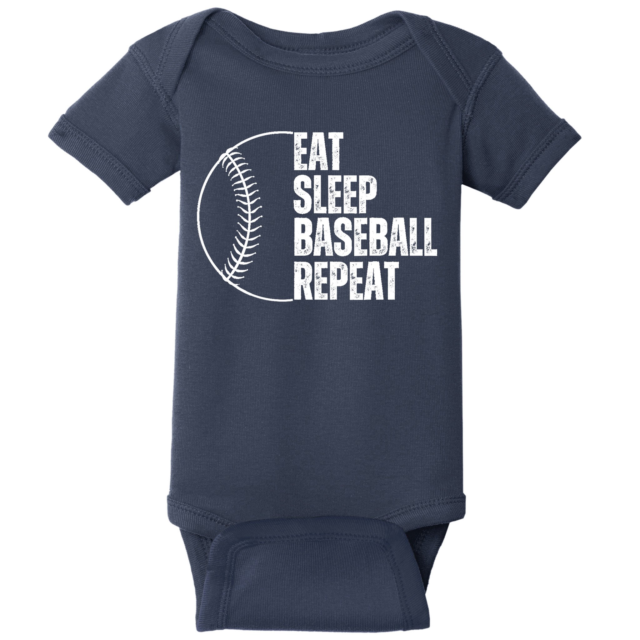 Eat Sleep Baseball Repeat Gift For Baseball Players Boy Baby Bodysuit