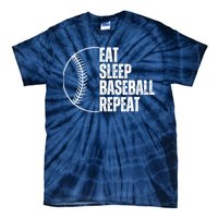 Eat Sleep Baseball Repeat Gift For Baseball Players Boy Tie-Dye T-Shirt