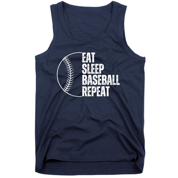 Eat Sleep Baseball Repeat Gift For Baseball Players Boy Tank Top