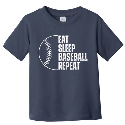 Eat Sleep Baseball Repeat Gift For Baseball Players Boy Toddler T-Shirt