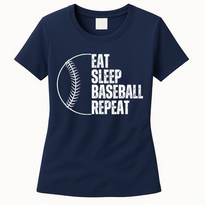 Eat Sleep Baseball Repeat Gift For Baseball Players Boy Womens T-Shirt