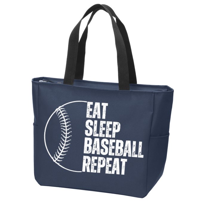 Eat Sleep Baseball Repeat Gift For Baseball Players Boy Zip Tote Bag
