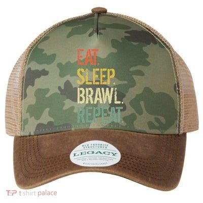 Eat Sleep Brawl Repeat Stars Funny Video Gamer Gaming Legacy Tie Dye Trucker Hat