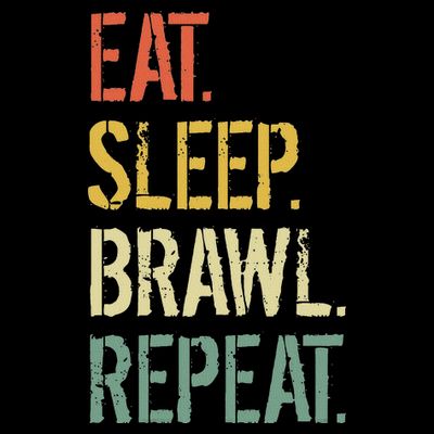Eat Sleep Brawl Repeat Stars Funny Video Gamer Gaming T-Shirt