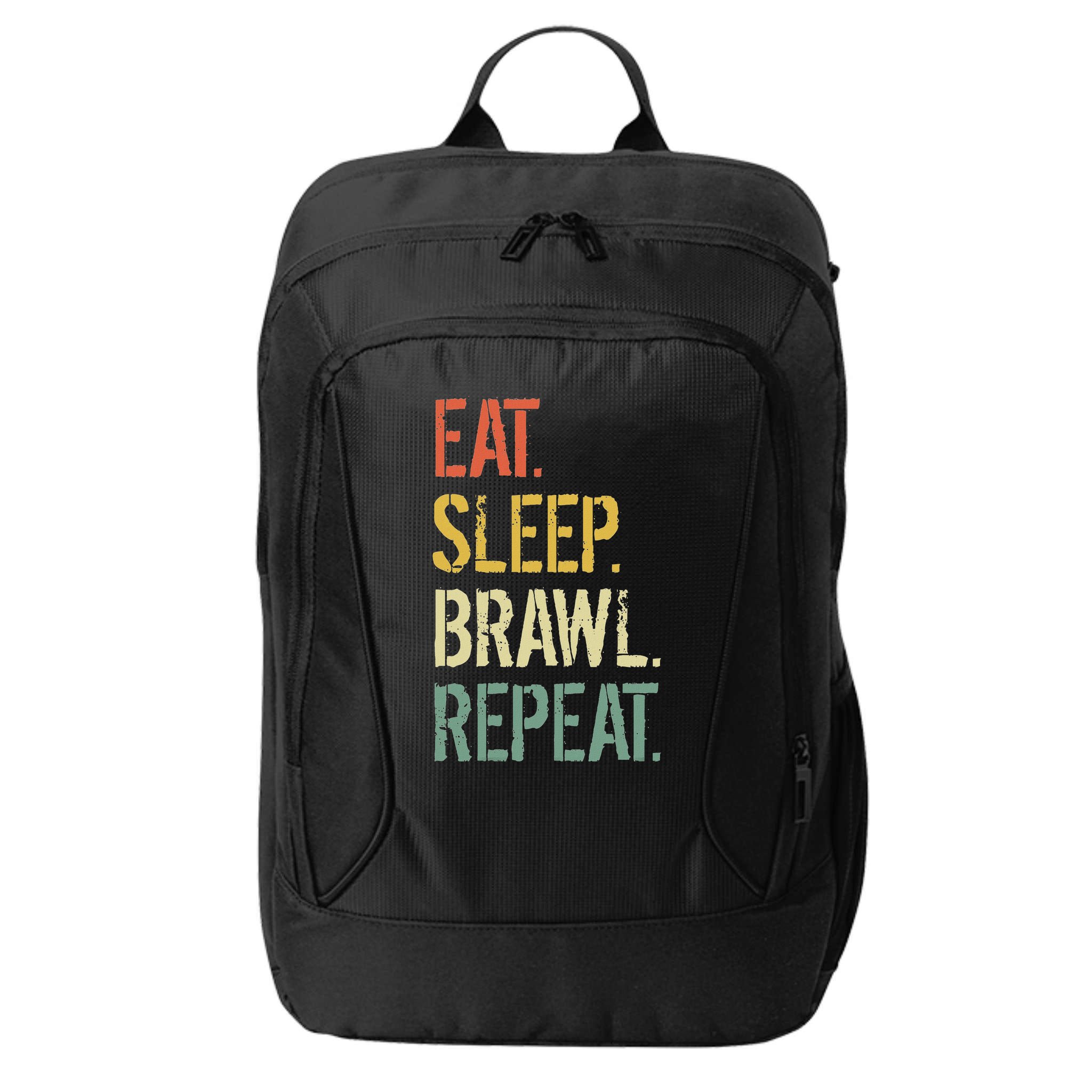 Eat Sleep Brawl Repeat Stars Funny Video Gamer Gaming City Backpack