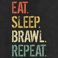 Eat Sleep Brawl Repeat Stars Funny Video Gamer Gaming 11oz C Handle Ceramic Mug