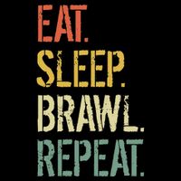 Eat Sleep Brawl Repeat Stars Funny Video Gamer Gaming Drawstring Bag