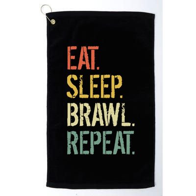 Eat Sleep Brawl Repeat Stars Funny Video Gamer Gaming Golf Towel