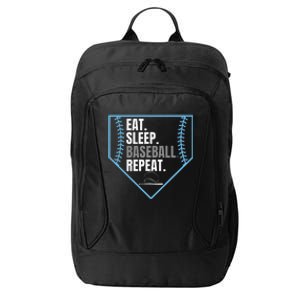 Eat Sleep Baseball Repeat Funny Baseball Player City Backpack