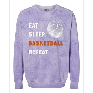 Eat Sleep Basketball Repeat Colorblast Crewneck Sweatshirt