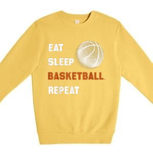 Eat Sleep Basketball Repeat Premium Crewneck Sweatshirt