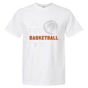 Eat Sleep Basketball Repeat Garment-Dyed Heavyweight T-Shirt