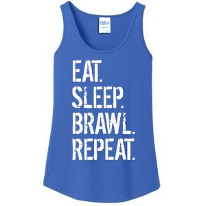 Eat Sleep Brawl Repeat Funny Video Gamer Great Gift Ladies Essential Tank