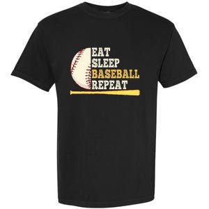 Eat Sleep Baseball Repeat Funny Baseball Player Sport Garment-Dyed Heavyweight T-Shirt