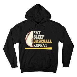 Eat Sleep Baseball Repeat Funny Baseball Player Sport Hoodie