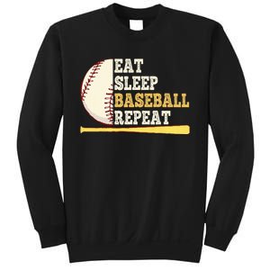 Eat Sleep Baseball Repeat Funny Baseball Player Sport Sweatshirt