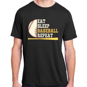 Eat Sleep Baseball Repeat Funny Baseball Player Sport Adult ChromaSoft Performance T-Shirt