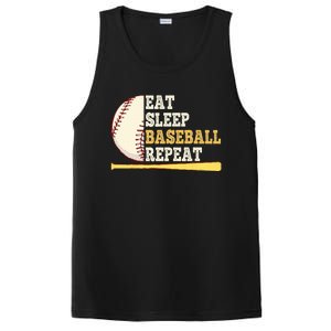 Eat Sleep Baseball Repeat Funny Baseball Player Sport PosiCharge Competitor Tank