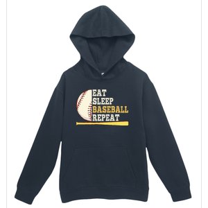 Eat Sleep Baseball Repeat Funny Baseball Player Sport Urban Pullover Hoodie