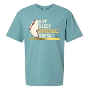 Eat Sleep Baseball Repeat Funny Baseball Player Sport Sueded Cloud Jersey T-Shirt