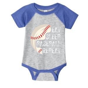 Eat Sleep Baseball Repeat Baseball Player Baseball Gift Infant Baby Jersey Bodysuit