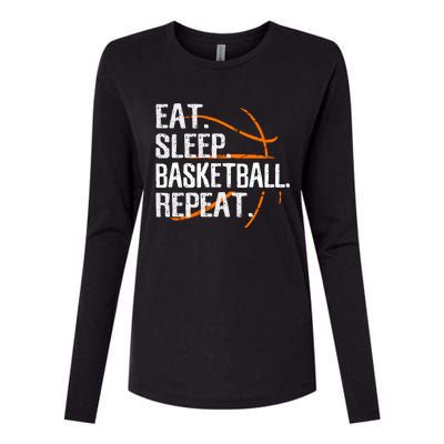 Eat Sleep Basketball Repeat Funny Gift For Basketball Lover Gift Womens Cotton Relaxed Long Sleeve T-Shirt