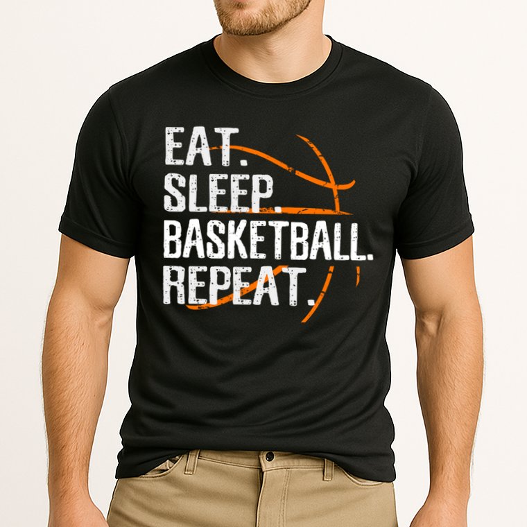 Eat Sleep Basketball Repeat Funny Gift For Basketball Lover Gift Cooling Performance Crew T-Shirt