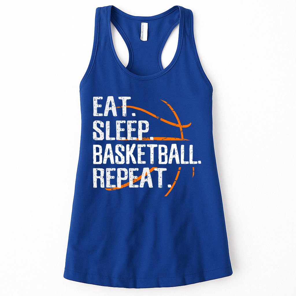 Eat Sleep Basketball Repeat Funny Gift For Basketball Lover Gift Womens Tank Top