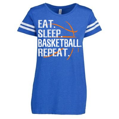 Eat Sleep Basketball Repeat Funny Gift For Basketball Lover Gift Enza Ladies Jersey Football T-Shirt