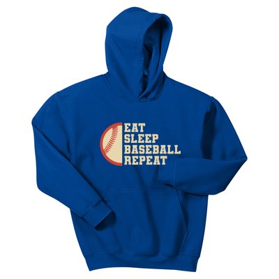 Eat Sleep Baseball Repeat Baseball Player Cute Gift Kids Hoodie