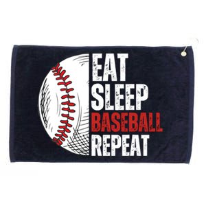 Eat Sleep Baseball Repeat Funny Baseball Players Boy Grommeted Golf Towel